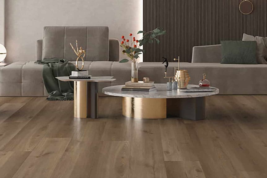 Nowoczesna przestrzeń mieszkalna - drewniana podłoga w eleganckim stylu