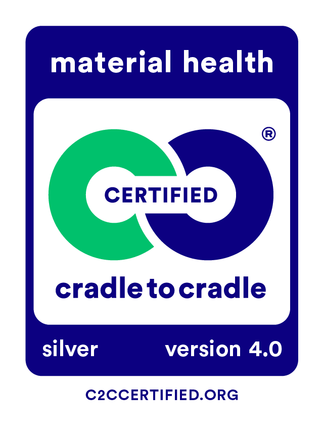 Cradle to cradle Zertifikate mit Logo mit der Auszeichnung silber