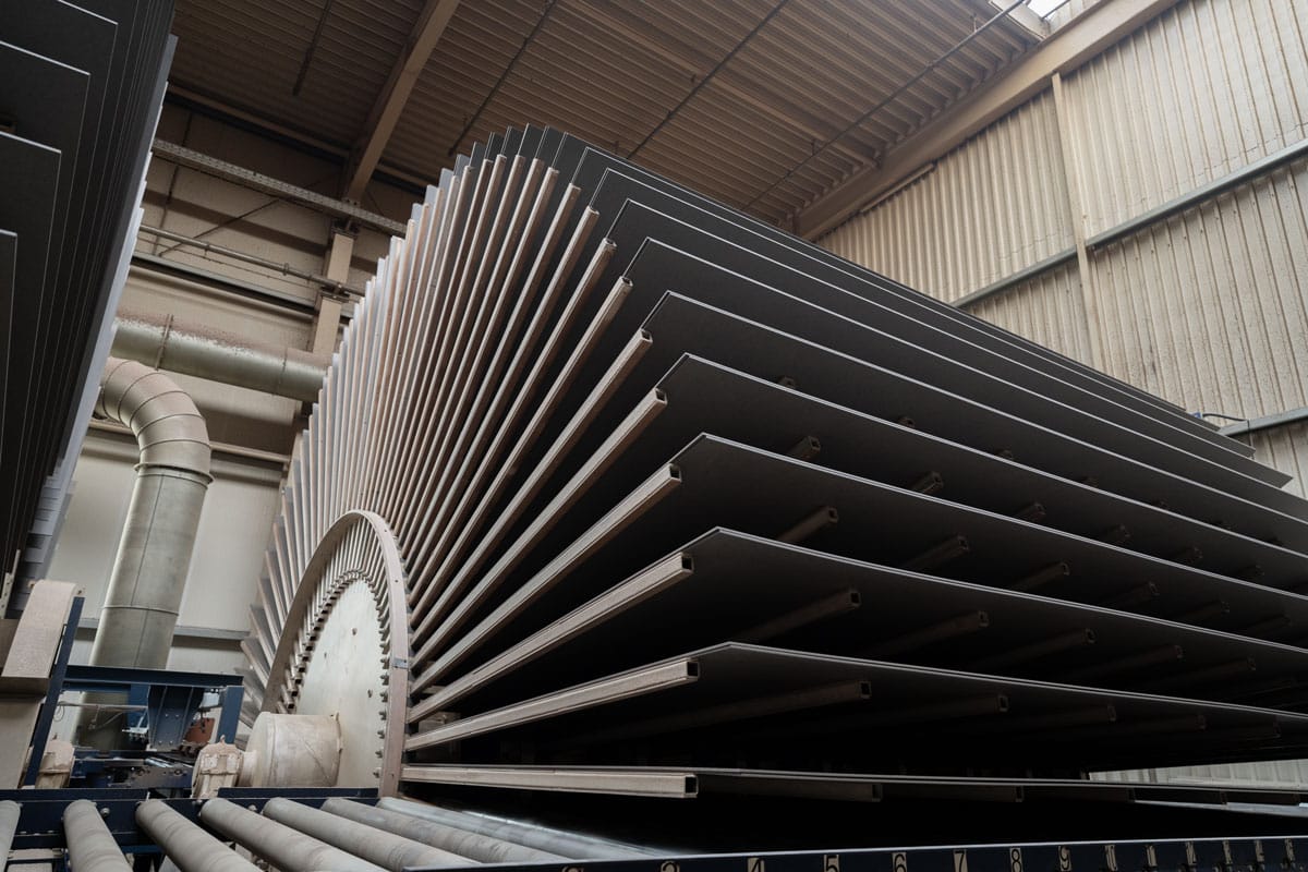 Panel Production. Removal and distribution of the manufactured panels